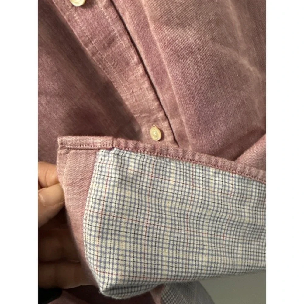 Banana Republic Men's Button Down 100% Cotton Shirt‎ Pink Standard Fit Preppy